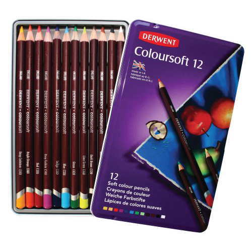 Derwent Coloursoft Pencils Tin Set of 12