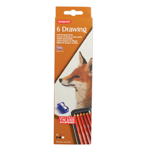 Derwent Drawing Pencils Tin Set of 6