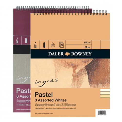 Daler Rowney Ingres Pastel Paper Spiral 9 x 12in: Assorted Shades