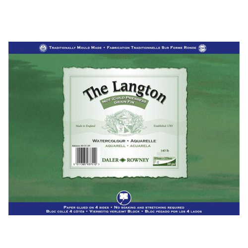 Daler Rowney Langton Watercolour Block Cold Pressed/NOT 140lb: 10 x 7in
