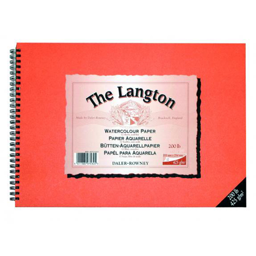 Daler Rowney Langton Watercolour Spiral Pad Cold Pressed/NOT 200lb: 12 x 9in