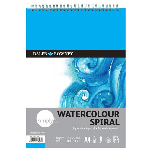 Daler Rowney Simply Watercolour Spiral Pads: A3