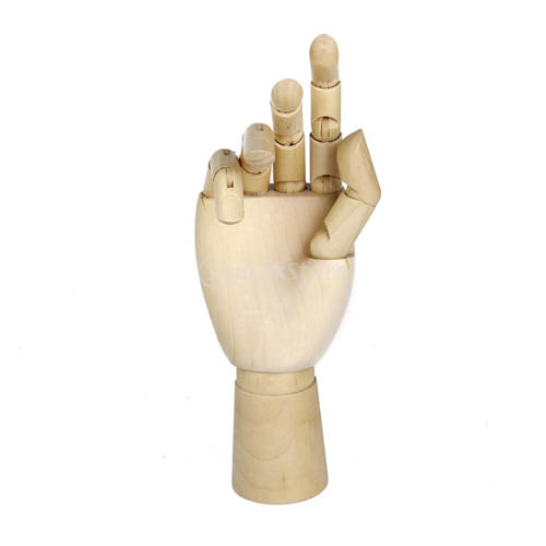 Wooden Male Right Hand 8in