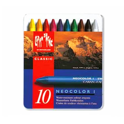 Caran dAche Neocolor I Wax Crayons Tin Set of 10