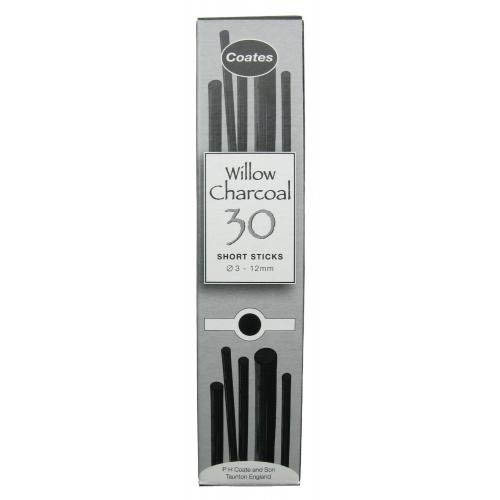 Coates Willow Charcoal Short Stick Pack 30 sticks