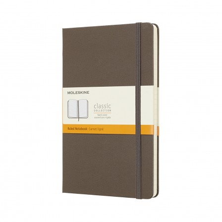 Moleskine Classic Notebook Large Ruled Hard Cover Earth Brown