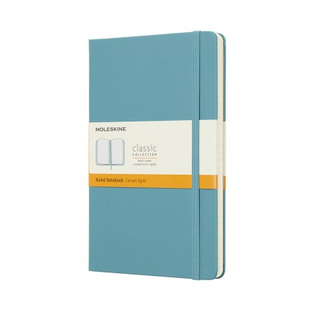 Moleskine Classic Notebook Large Ruled Hard Cover Reef Blue