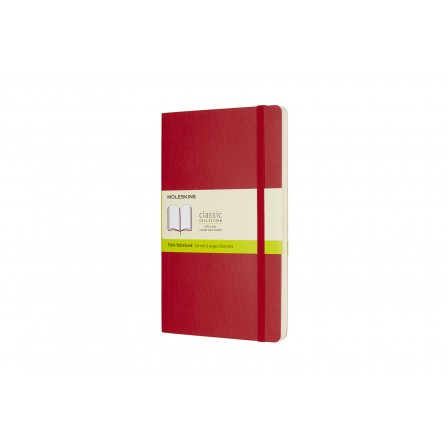 Moleskine Classic Notebook Soft Plain Large Scarlet Red