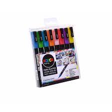 Posca Pen Set Fine Tip 8 Sparkling Colours (New)